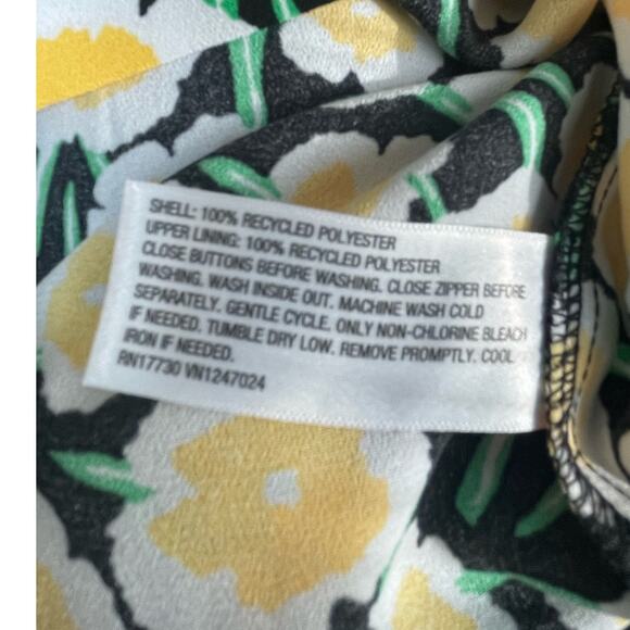 Diane Von Furstenberg Target Women's 90s Shift Yellow Poppy Mini Dress Size 17 - Picture 9 of 9